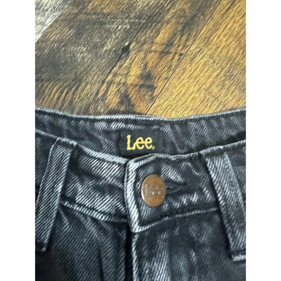 Lee High Rise Black Jeans Wide Leg Jeans Size 26 Cropped - Picture 4 of 9